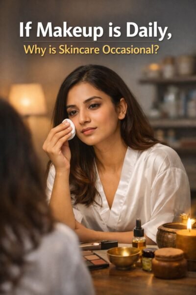 Skincare routine for daily makeup users